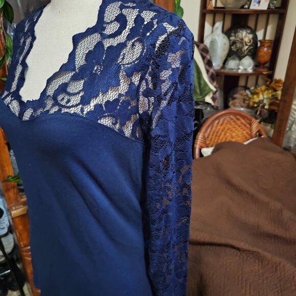 Ambiance Women's Lace Blouse - Picture 5 of 10